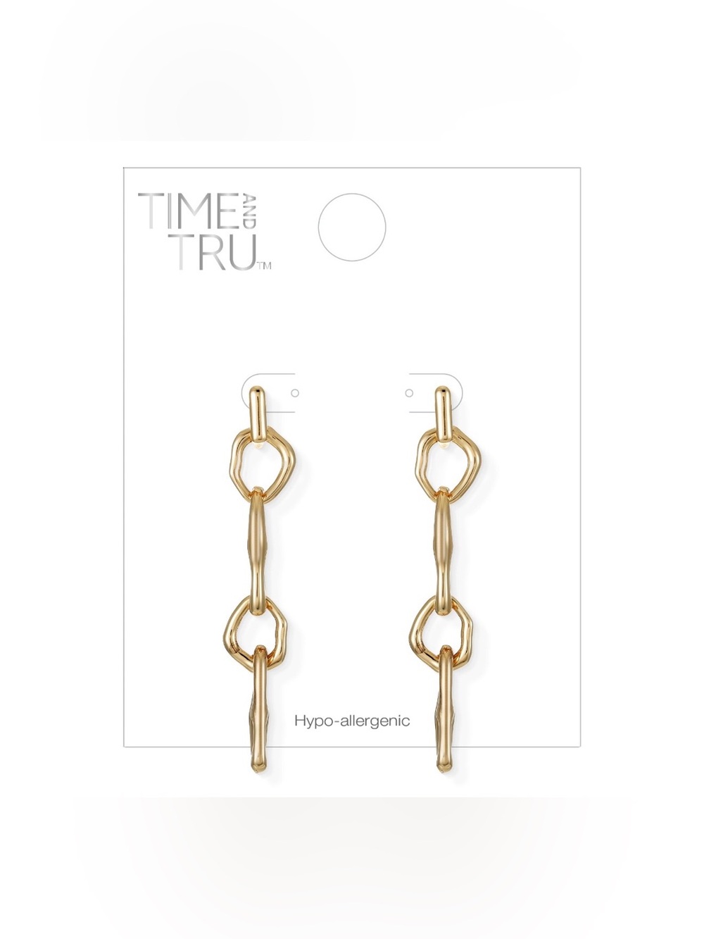 Time and Tru Gold Linked Drop Earrings